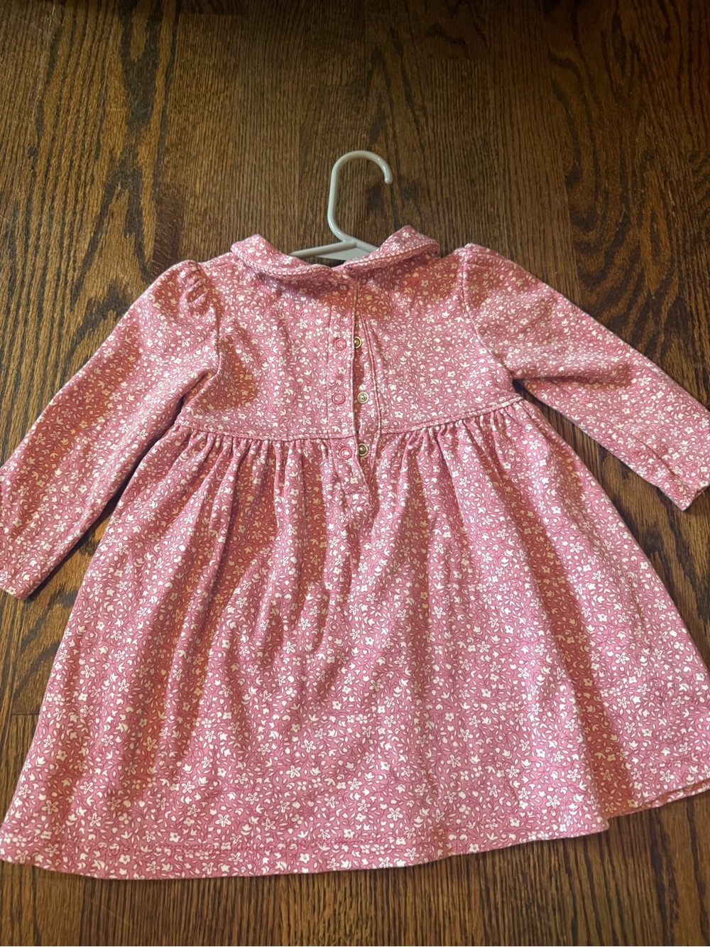 Nordstrom Pink Floral Smocked Long-Sleeve Dress with Headband - Picture 5 of 5